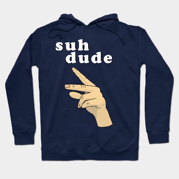 Suh Dude Meme | White Letters Hoodie by alexandergbeck